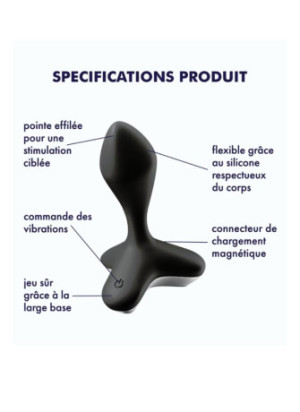 Vibromasseur anal USB noir Game Changer Satisfyer - CC597848